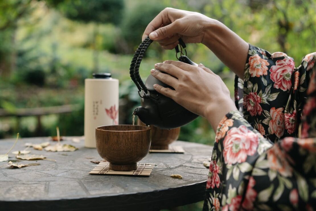 pouring tea